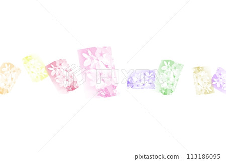 Colorful cherry blossom flower background material parts decoration 113186095
