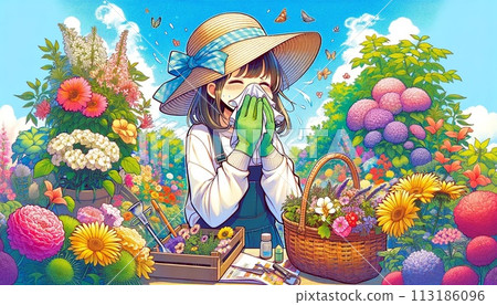 農民患花粉症 農民患花粉症 113186096