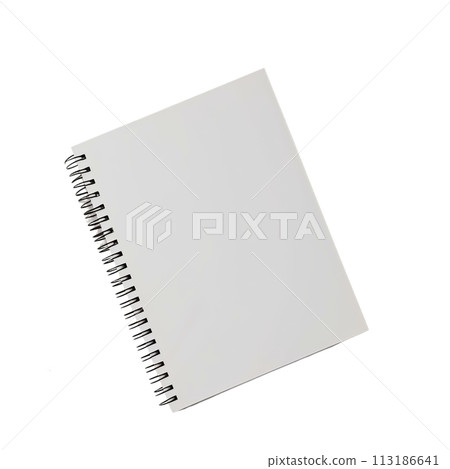 notebook on white background 113186641