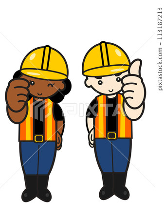 foreign construction worker 113187213