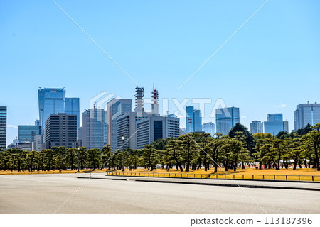 Buildings towards Kasumigaseki seen from the plaza in front of the Imperial Palace Buildings towards Kasumigaseki seen from the plaza in front of the Imperial Palace 113187396