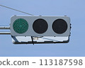 green light thin traffic light 113187598