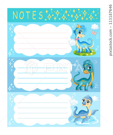 Sticker design with cute blue dinosaurs vector illustration Sticker design with cute blue dinosaurs vector illustration 113187646