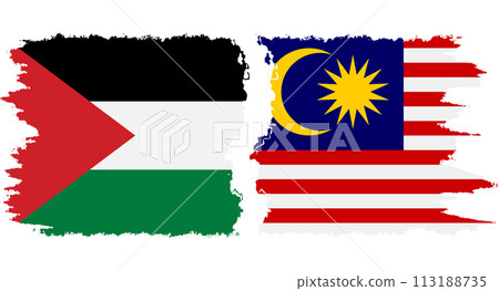 Malaysia and Palestine grunge flags connection vector Malaysia and Palestine grunge flags connection vector 113188735