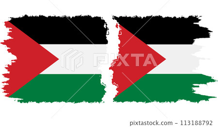 Palestine and Palestine grunge flags connection vector Palestine and Palestine grunge flags connection vector 113188792