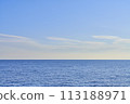 Sea where horizontal line can be seen 113188971