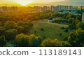 aerial view of city park 113189143