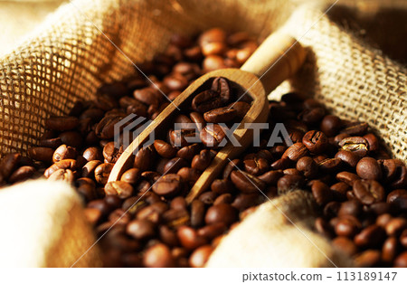 Coffee beans in bag 113189147