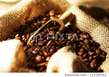 Coffee beans in bag 113189162