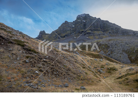 Peak of a mountain, Iceland 113189761