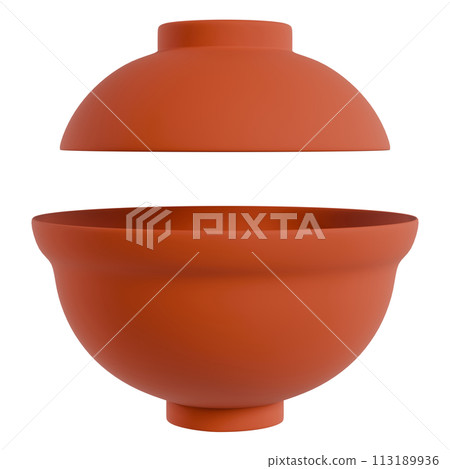 飯碗,碗,切口,用於合成,3D渲染 飯碗,碗,切口,用於合成,3D渲染 113189936