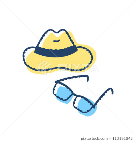 hat and glasses 113191842