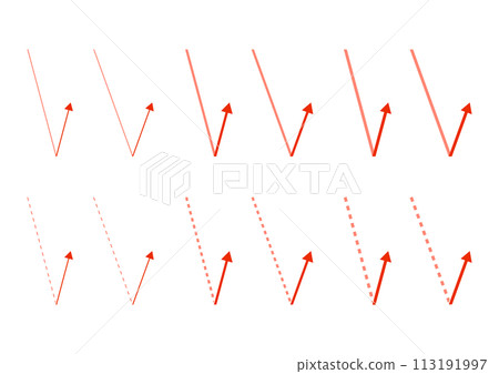 Set of reflective arrow materials Set of reflective arrow materials 113191997