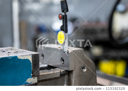 Working Coordinate Measuring machine probe CMM on milling work. Sensor quality control after 113192320