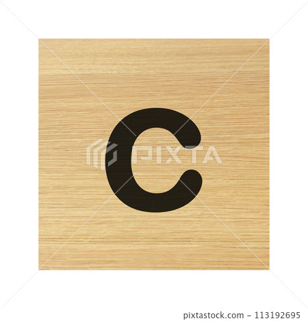 small c wood block with clipping path 113192695