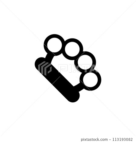 Brass Knuckles Flat Vector Icon Brass Knuckles Flat Vector Icon 113193082