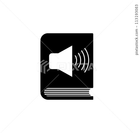 Online Audio Book Flat Vector Icon 113193083