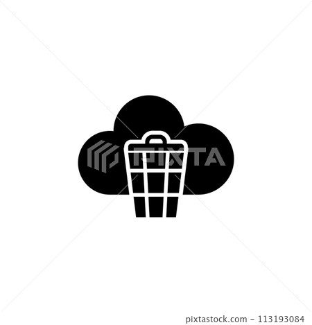 Cloud Computing Trash Bin Flat Vector Icon Cloud Computing Trash Bin Flat Vector Icon 113193084