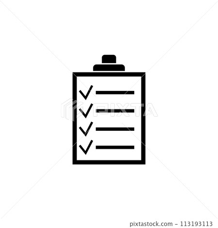 Checklist Flat Vector Icon 113193113