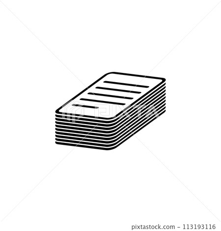 Stacked Pile of Financial Documents Flat Vector Icon Stacked Pile of Financial Documents Flat Vector Icon 113193116
