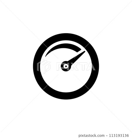 Speedometer Flat Vector Icon 113193136
