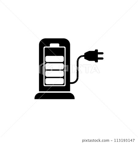 Charging Station for Electric Car Flat Vector Icon Charging Station for Electric Car Flat Vector Icon 113193147