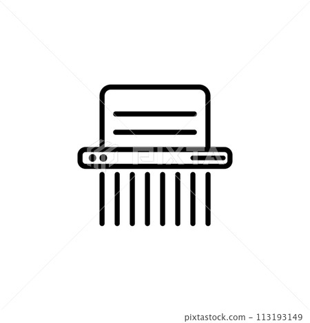 Paper Shredder Flat Vector Icon 113193149