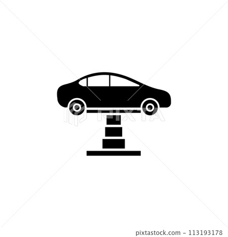 Car Lifting Flat Vector Icon Car Lifting Flat Vector Icon 113193178