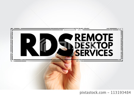 RDS - Remote Desktop Services acronym text stamp, technology concept background RDS - Remote Desktop Services acronym text stamp, technology concept background 113193484