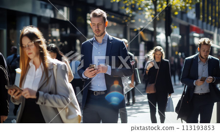 Business People Walking Down Street Business People Walking Down Street 113193853