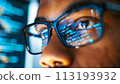 Close-Up of Person Wearing Glasses 113193932