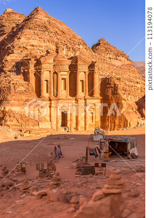 Ed Deir Monastery, Petra, Jordan at sunset 113194078