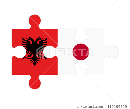 Puzzle of flags of Albania and Japan, vector Puzzle of flags of Albania and Japan, vector 113194829