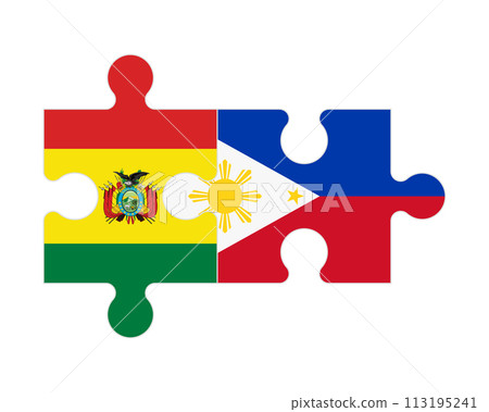 Puzzle of flags of Bolivia and Philippines, vector Puzzle of flags of Bolivia and Philippines, vector 113195241