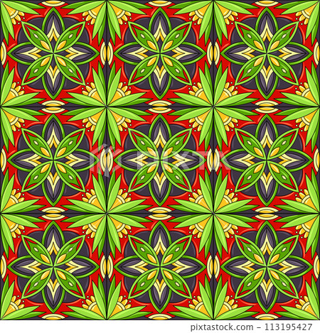Ceramic tile pattern. Gorgeous seamless pattern. Can be used for wallpaper pattern fills web page background or surface textures 113195427