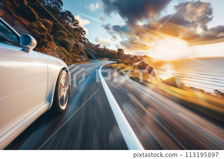 Open Road Adventure at Dusk Open Road Adventure at Dusk 113195897