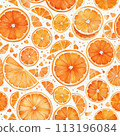 Background with orange slices 113196084