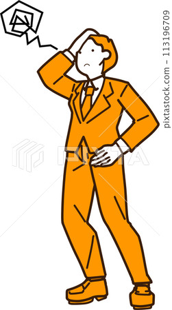 一個失敗並陷入困境的商人的插圖 一個失敗並陷入困境的商人的插圖 113196709