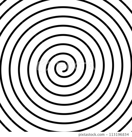 Thin spiral line background. Snail shell texture. Swirl, tornado or vortex pattern. Black and white wallpaper with hypnotic vertigo effect. Dynamic spin ornament. Vector graphic illustration Thin spiral line background. Snail shell texture. Swirl, tornado or vortex pattern. Black and white wallpaper with hypnotic vertigo effect. Dynamic spin ornament. Vector graphic illustration 113196834