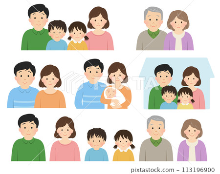 Family vector illustration set 113196900