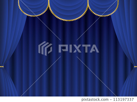 藍幕，藍幕，藍幕舞台臥式 113197337