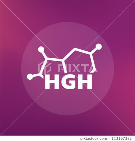 HGH icon, human growth hormone vector design 113197382
