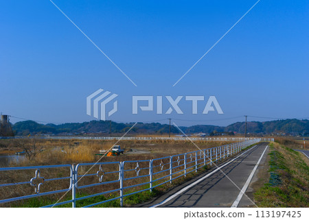 千葉縣印西市印幡沼自行車道 2024 年 3 月 113197425