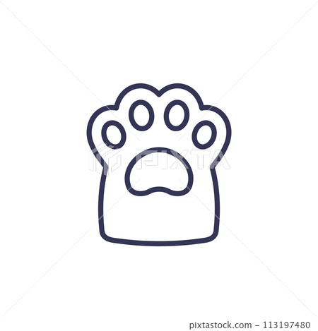 paw of cat or dog line icon paw of cat or dog line icon 113197480