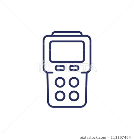 gas detector line icon, vector 113197494