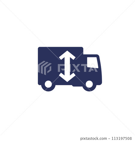 truck height icon, vector pictogram 113197508