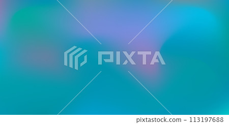 Vibrant vector deep teal, aquamarine and purple mesh gradient background. Abstract bright blue and green digital watercolor for technology business banner design, water or cosmic sky concept 113197688