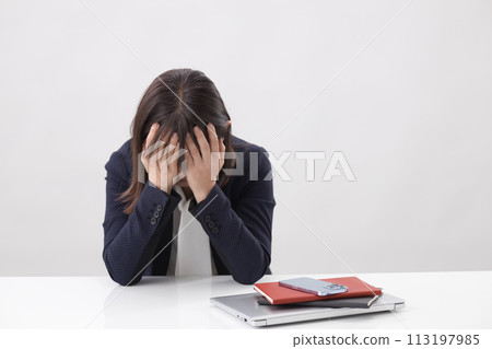 穿著西裝的女商人 113197985