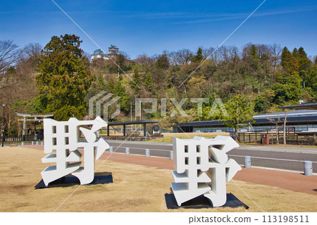 Ono Castle waiting for the cherry blossoms to bloom 113198511