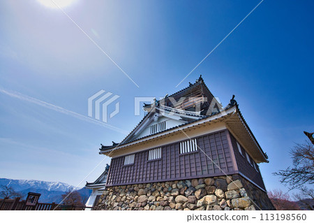 Ono Castle waiting for the cherry blossoms to bloom 113198560